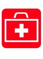 first aid kit red 